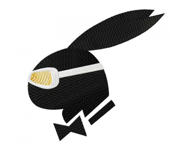 Playboy is a motorcyclist. Embroidery files. Free sample #0075_8